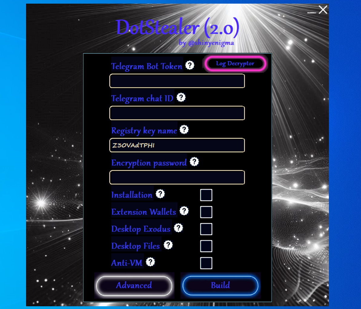 DotStealer builder